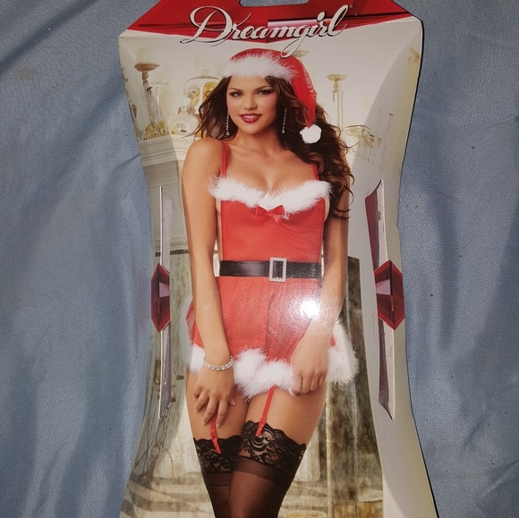 NIP Sexy Skimpy Dreamgirl "Secret Santa" Christmas Holiday Babydoll Lingerie - Picture 5 of 6